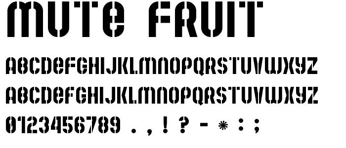 Mute Fruit font